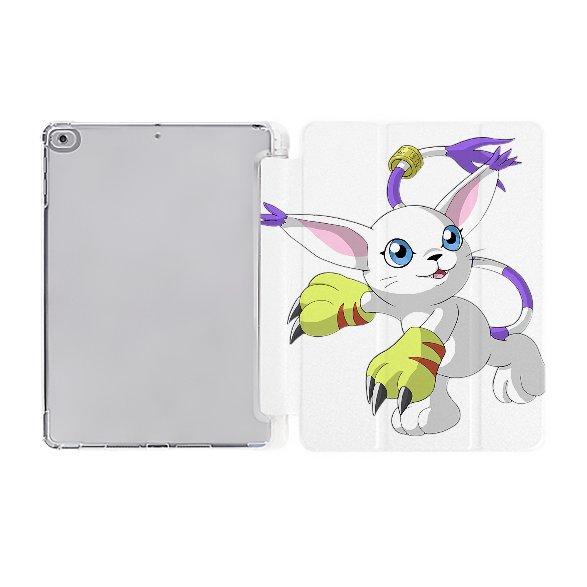 （画像用） Digimon デジタルモンスター/デジモン IPad ケース ペン収納付き 三つ折りスタンド PUレザー×シリコン 対応機種9.5/10.5/10.9インチ